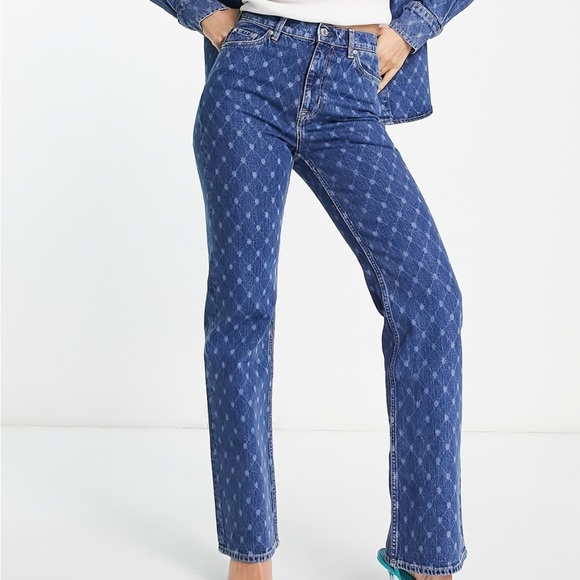 & other stories printed flare jeans - Picture 1 of 4